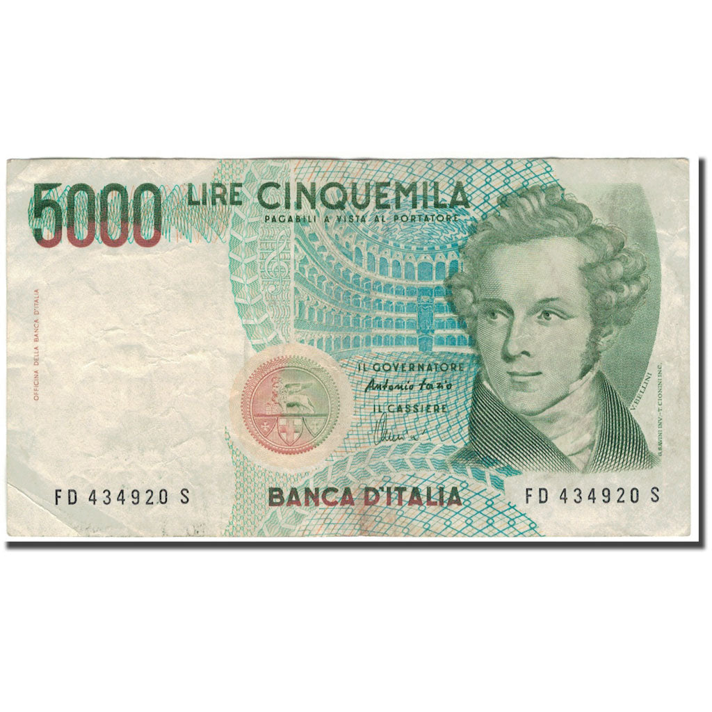 Banknote, Italy, 5000 Lire, 1985-01-04, KM:111c, VF(20-25)