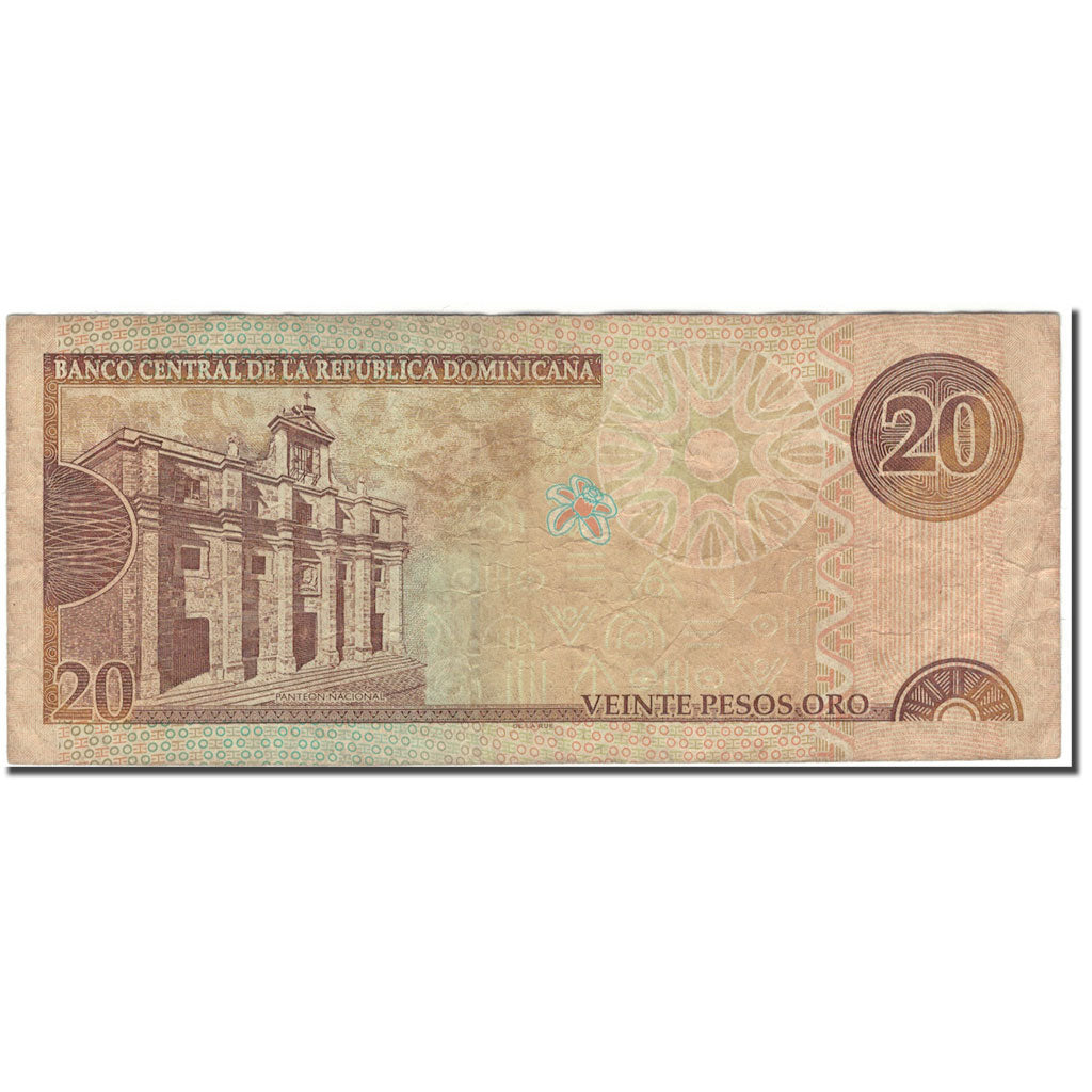Billete, 20 Pesos Oro, 2002, República Dominicana, KM:169b, RC+