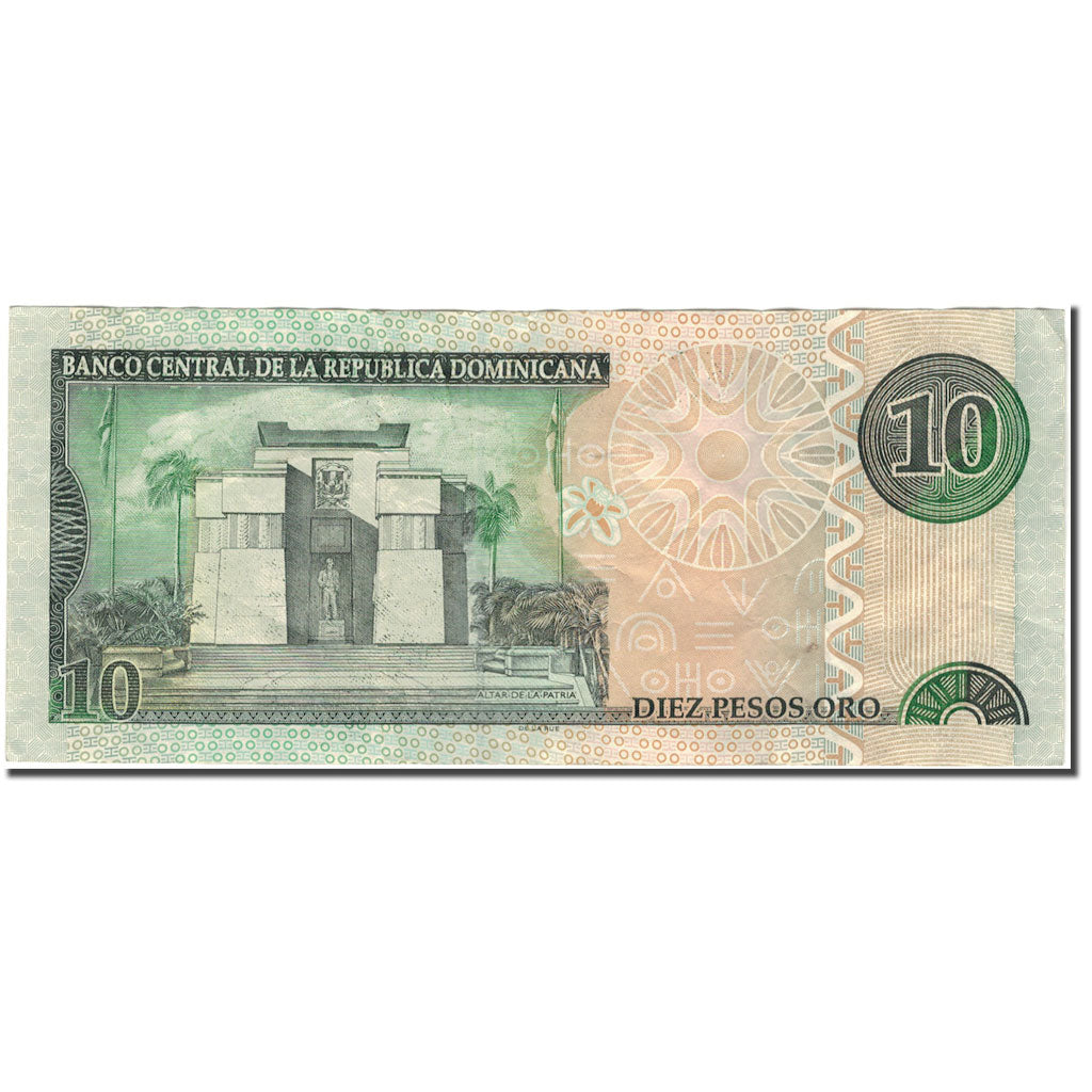 Billete, 10 Pesos Oro, 2003, República Dominicana, KM:168c, MBC