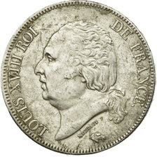 FRANCE, Louis XVIII, 5 Francs, 1824, Paris, KM #711.1, EF(40-45), Silver,...