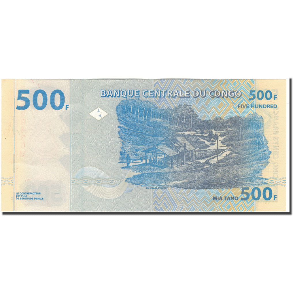 Banknote, Congo Democratic Republic, 500 Francs, 2002-01-04, KM:96a, UNC(60-62)