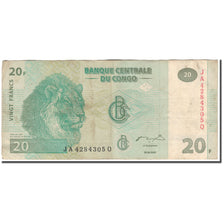 Banknote, Congo Democratic Republic, 20 Francs, 2003-06-30, KM:94a, F(12-15)