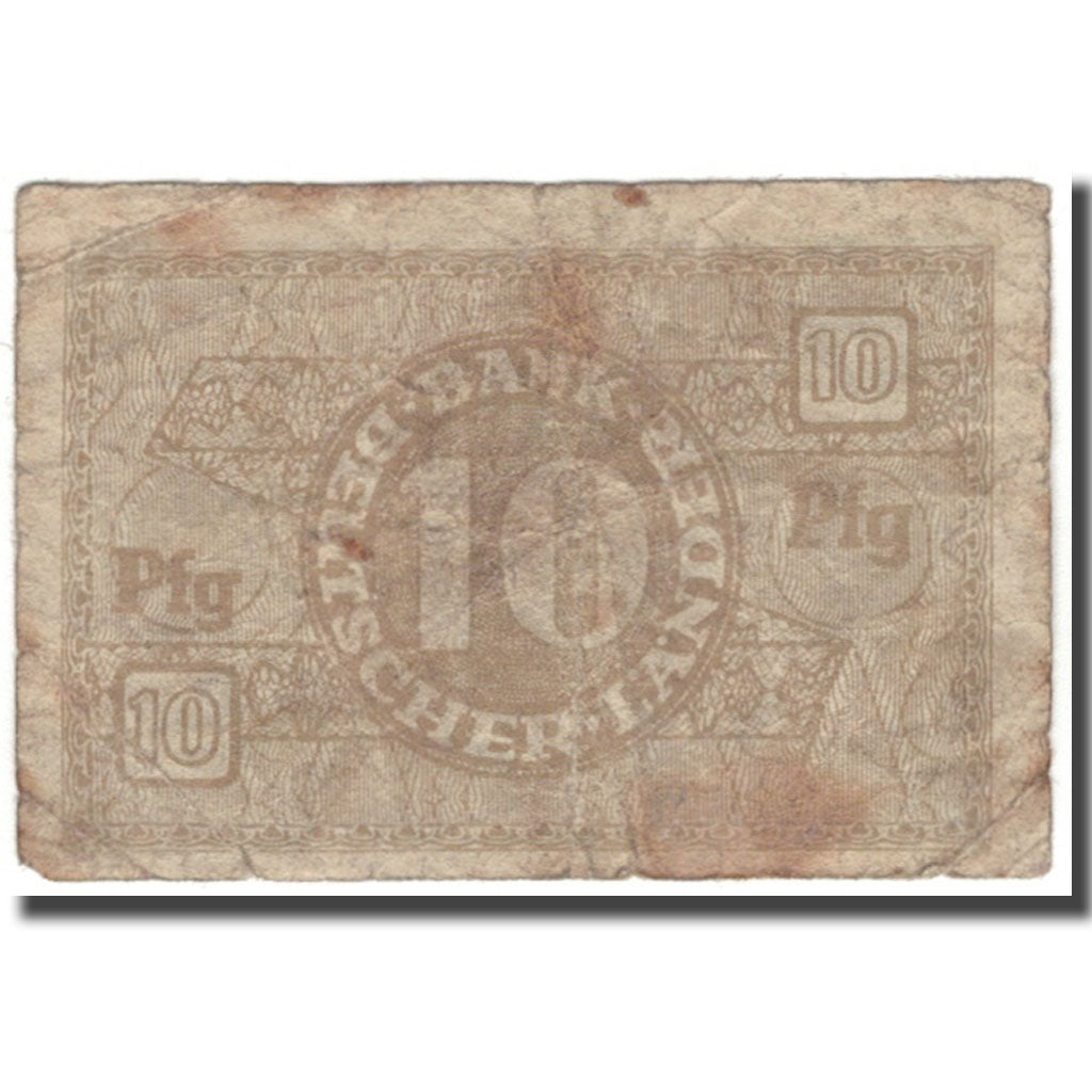 Banconote, GERMANIA - REPUBBLICA FEDERALE, 10 Pfennig, 1948-06-20, KM:12a, MB