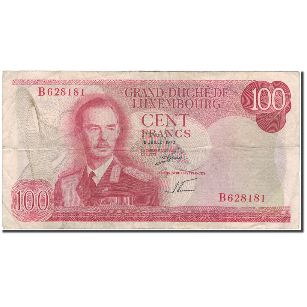 Banknote, Luxembourg, 100 Francs, 1970-07-15, KM:56a, VF(30-35)
