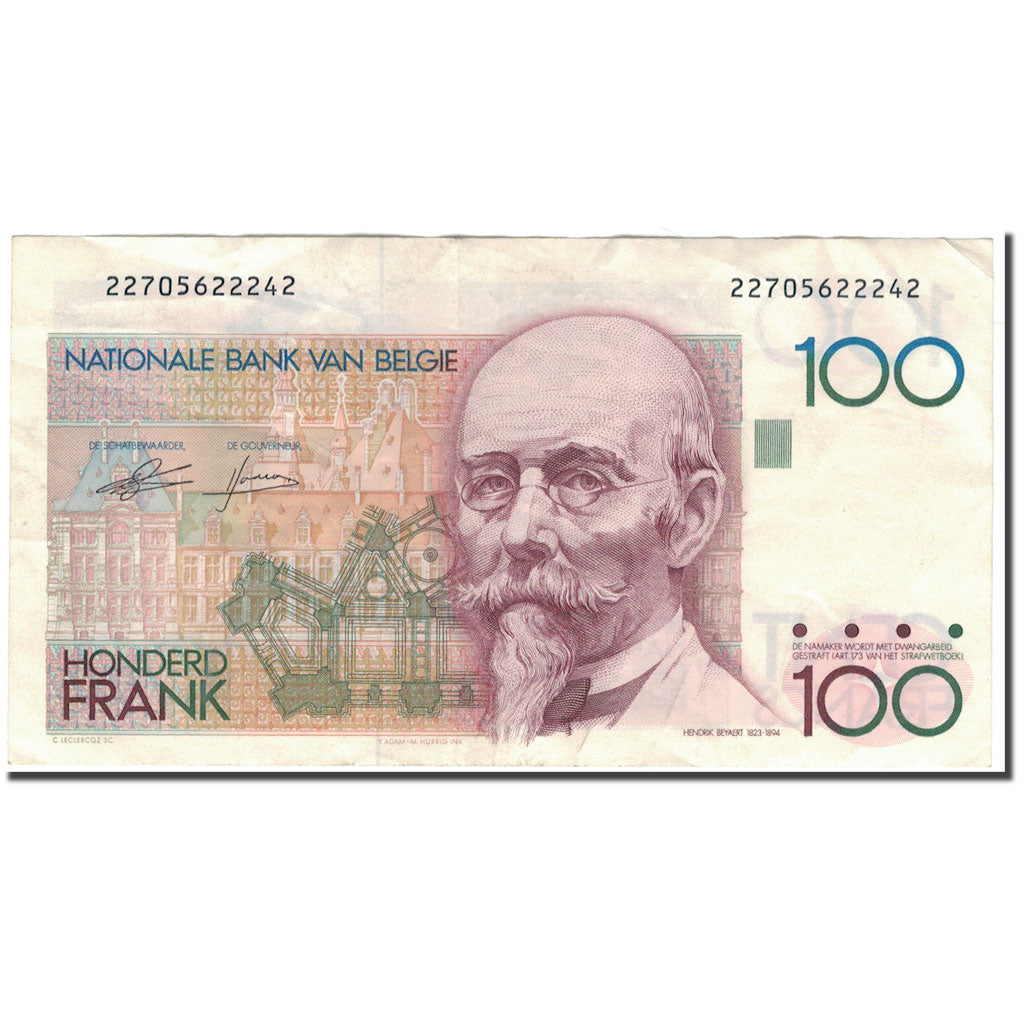 Banknote, Belgium, 100 Francs, 1982, KM:142a, EF(40-45)