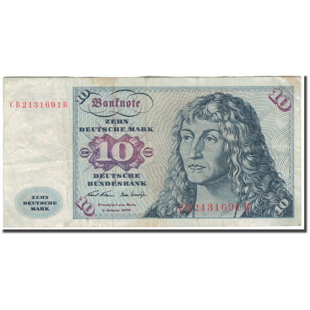 Banknote, GERMANY - FEDERAL REPUBLIC, 10 Deutsche Mark, 1970-01-02, KM:31a