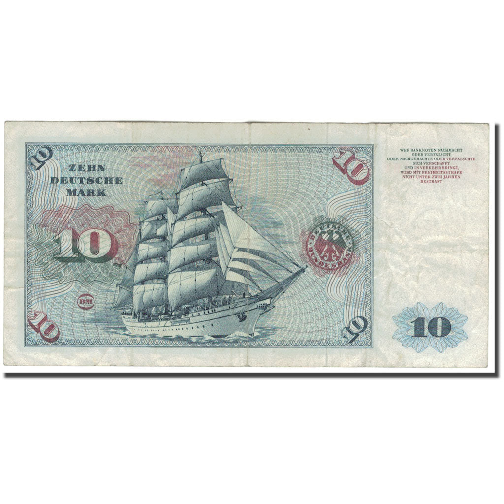 Banknote, GERMANY - FEDERAL REPUBLIC, 10 Deutsche Mark, 1970-01-02, KM:31a
