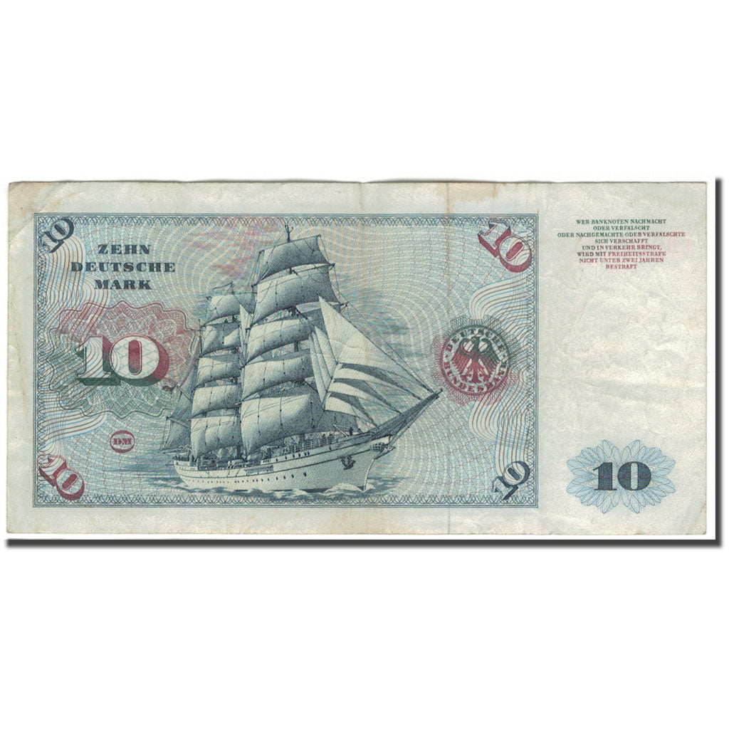 Banknote, GERMANY - FEDERAL REPUBLIC, 10 Deutsche Mark, 1970-01-02, KM:31a