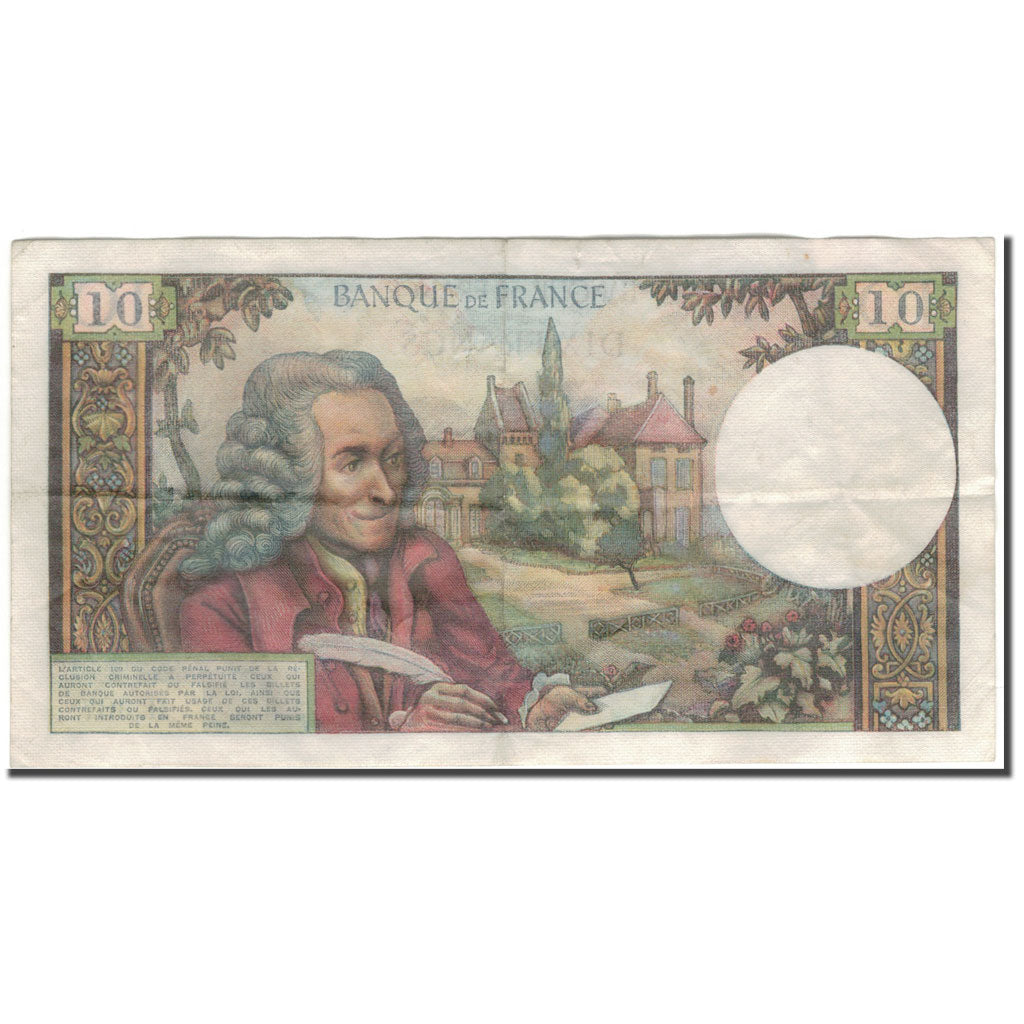 Francia, 10 Francs, 10 F 1963-1973 ''Voltaire'', 1967-03-02, MBC, Fayette:62.25