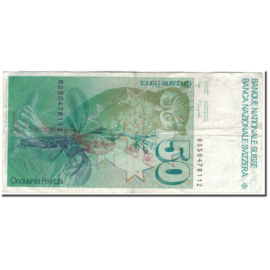 Banknote, Switzerland, 50 Franken, 1983, KM:56e, VF(30-35)