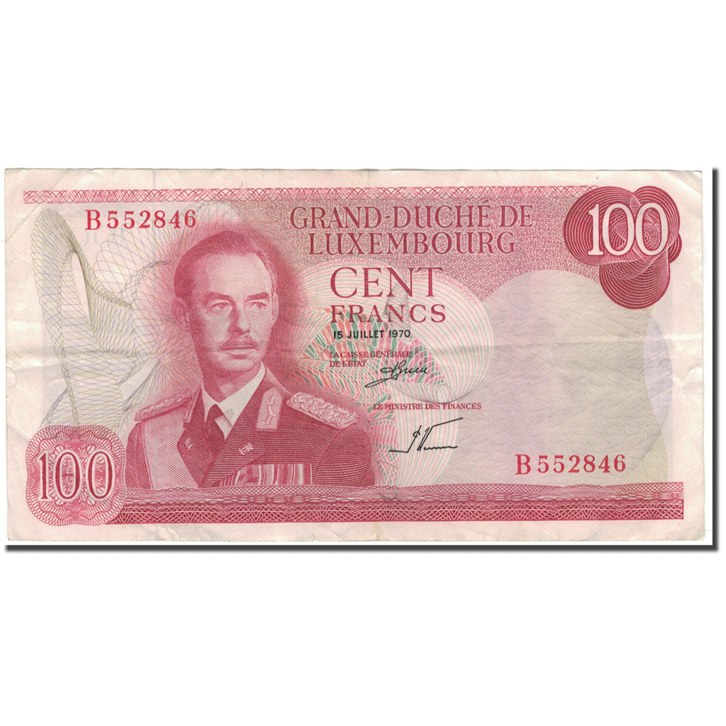 Banknote, Luxembourg, 100 Francs, 1970-07-15, KM:56a, EF(40-45)