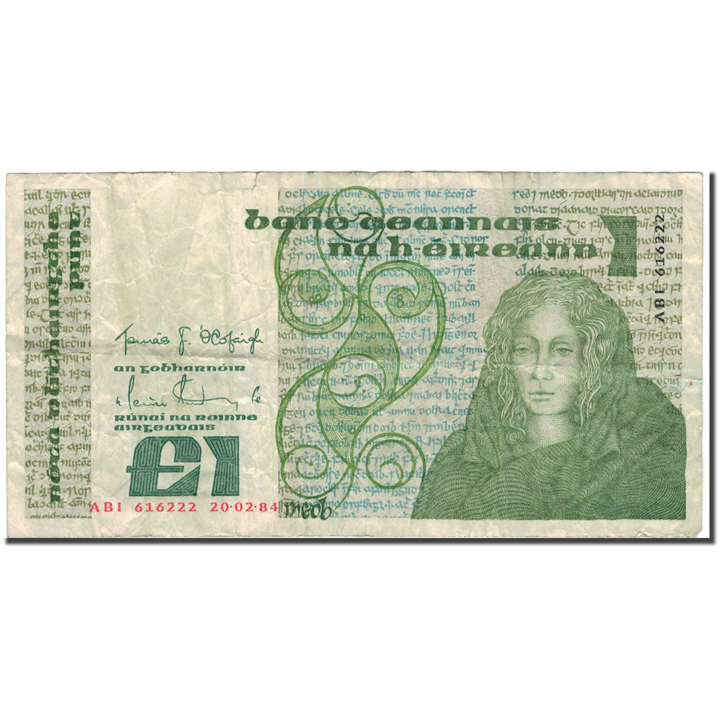Banknote, Ireland - Republic, 1 Pound, 1984-02-20, KM:70c, VG(8-10)
