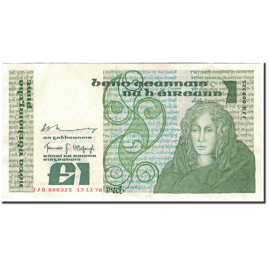 Banknote, Ireland - Republic, 1 Pound, 1978-11-13, KM:70b, AU(50-53)