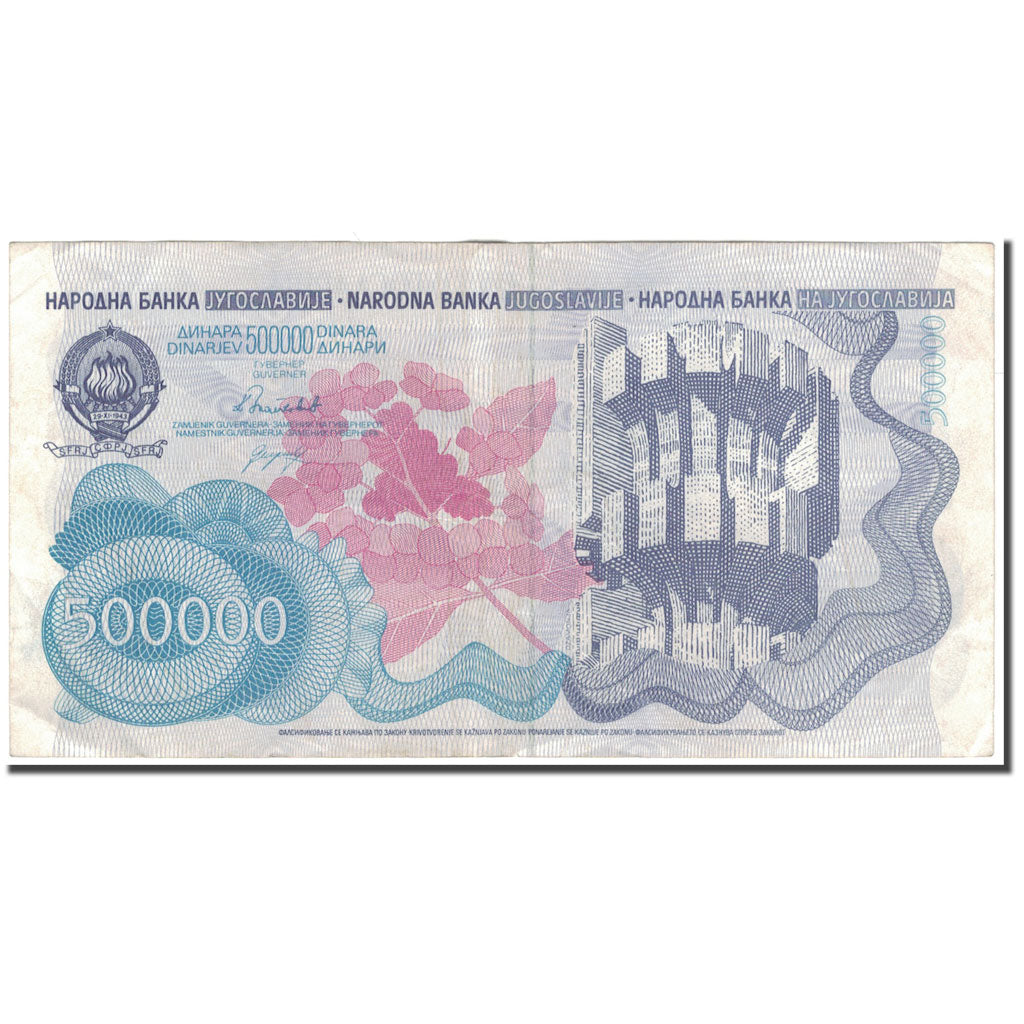 Banknote, Yugoslavia, 500,000 Dinara, 1989, KM:98a, EF(40-45)