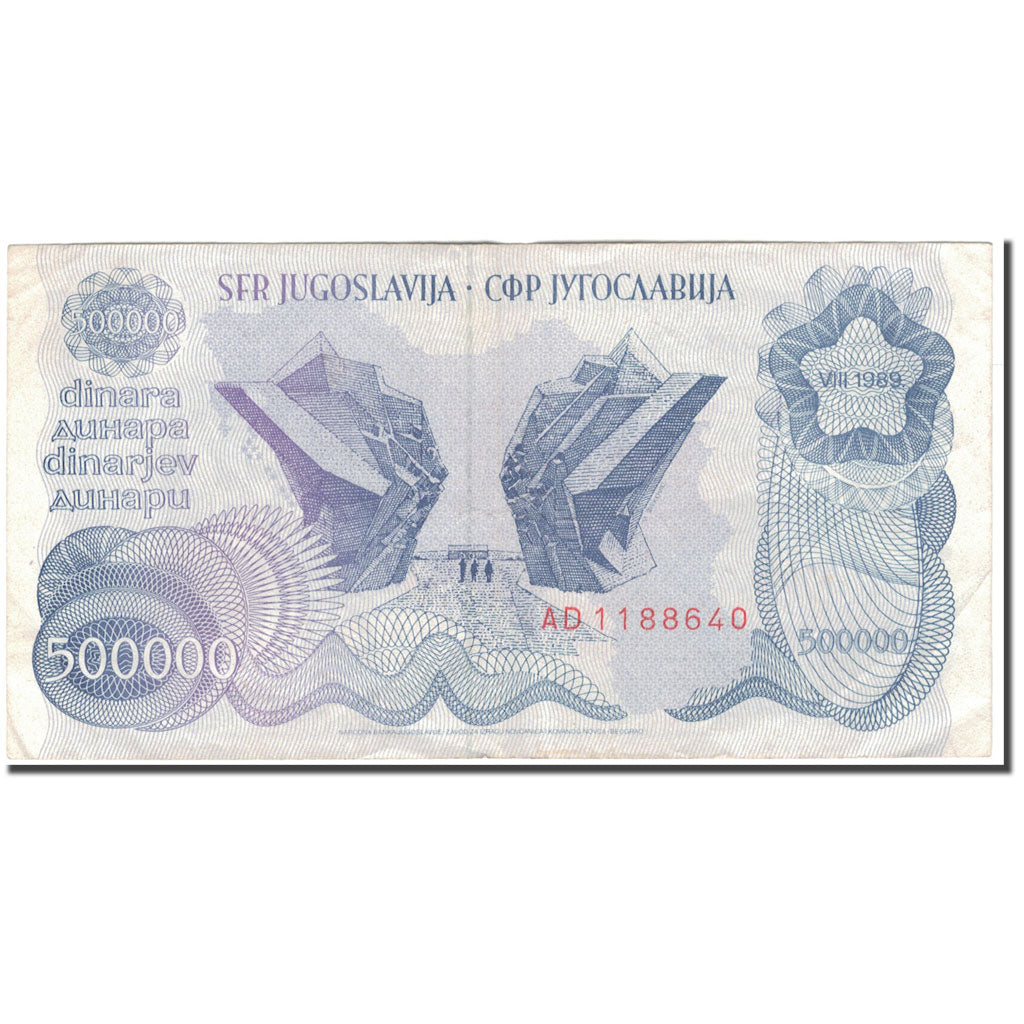Banknote, Yugoslavia, 500,000 Dinara, 1989, KM:98a, EF(40-45)