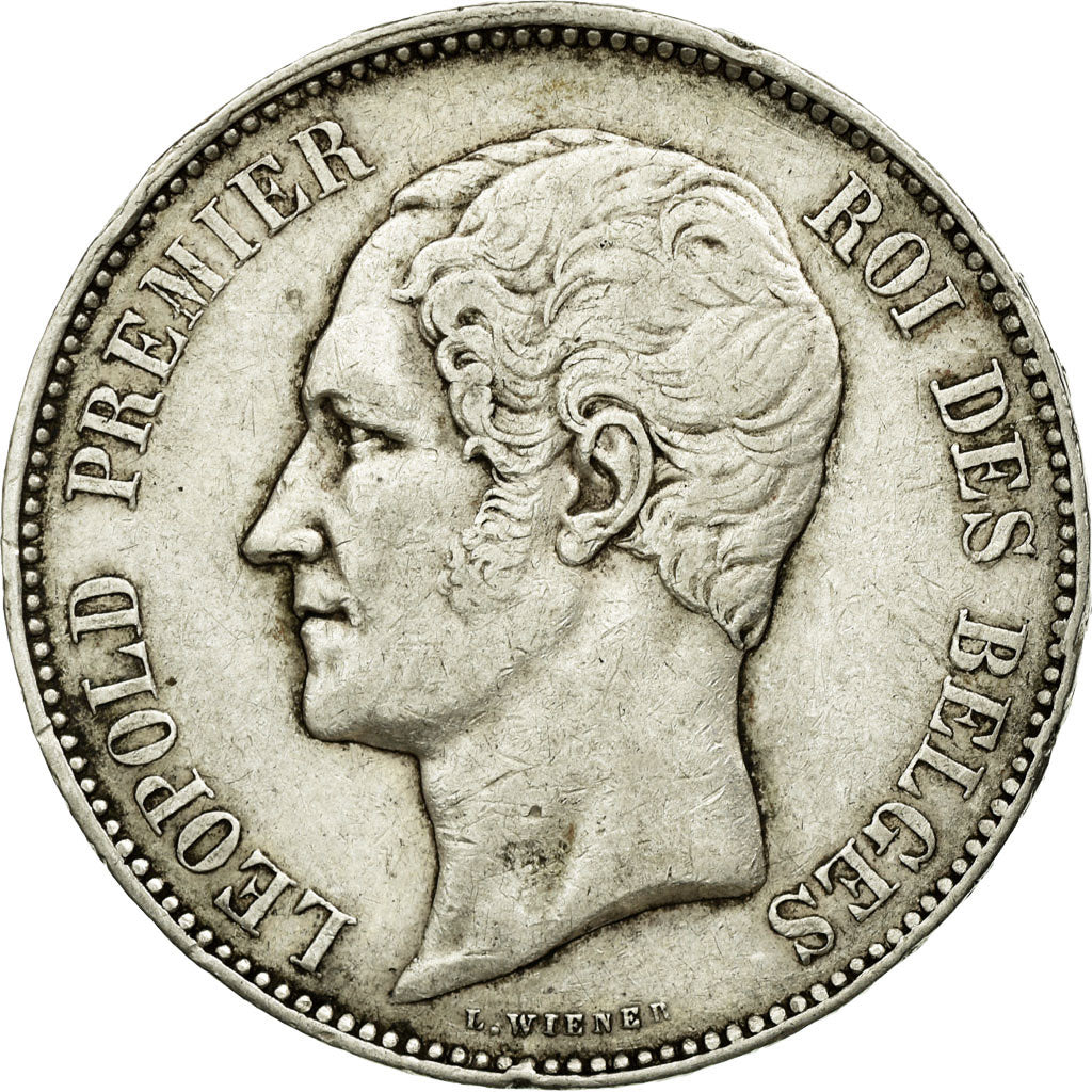 Coin, Belgium, Leopold I, 5 Francs, 5 Frank, 1865, Brussels, EF(40-45), Silver