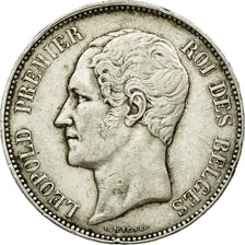Coin, Belgium, Leopold I, 5 Francs, 5 Frank, 1865, Brussels, EF(40-45), Silver