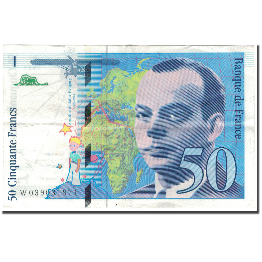 France, 50 Francs, 50 F 1992-1999 ''St Exupéry'', 1997, EF(40-45)