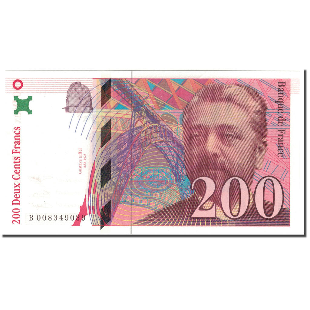 Frankreich, 200 Francs, 200 F 1995-1999 ''Eiffel'', 1996, UNZ, Fayette:75.3a