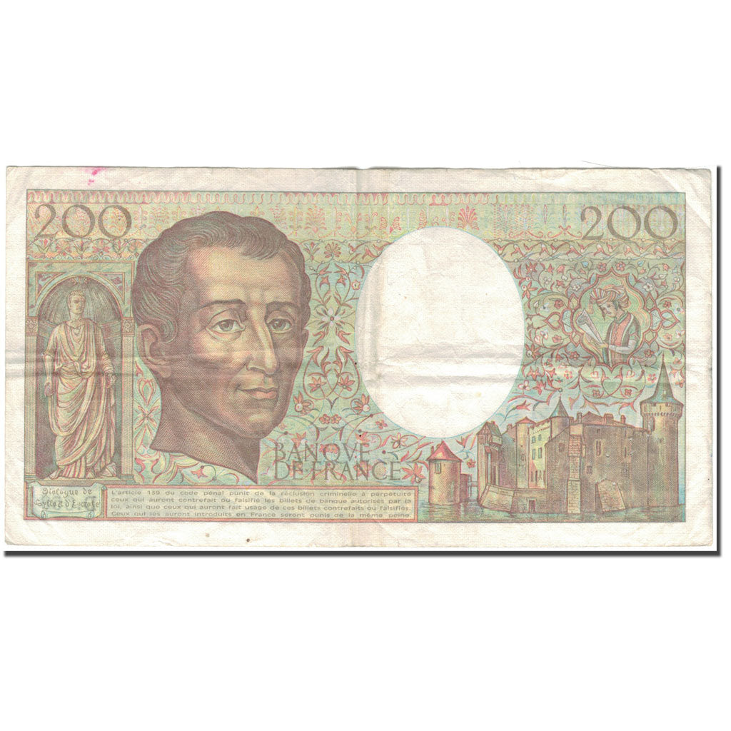 Francia, 200 Francs, 200 F 1981-1994 ''Montesquieu'', 1988, RC+, Fayette:70.8
