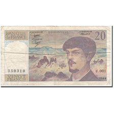 France, 20 Francs, 20 F 1980-1997 ''Debussy'', 1980, F(12-15), Fayette:66.1