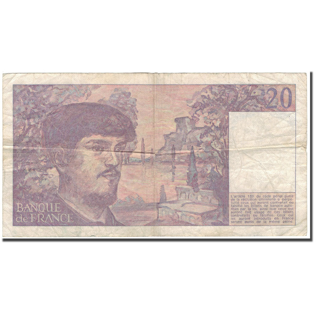 France, 20 Francs, 20 F 1980-1997 ''Debussy'', 1980, F(12-15), Fayette:66.1