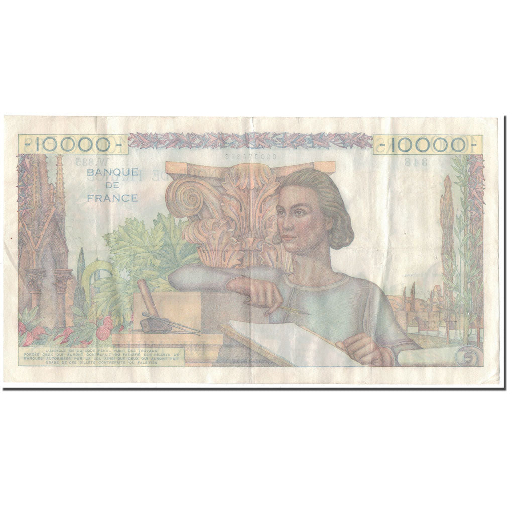 France, 10,000 Francs, 10 000 F 1945-1956 ''Génie Français'', 1950-08-10