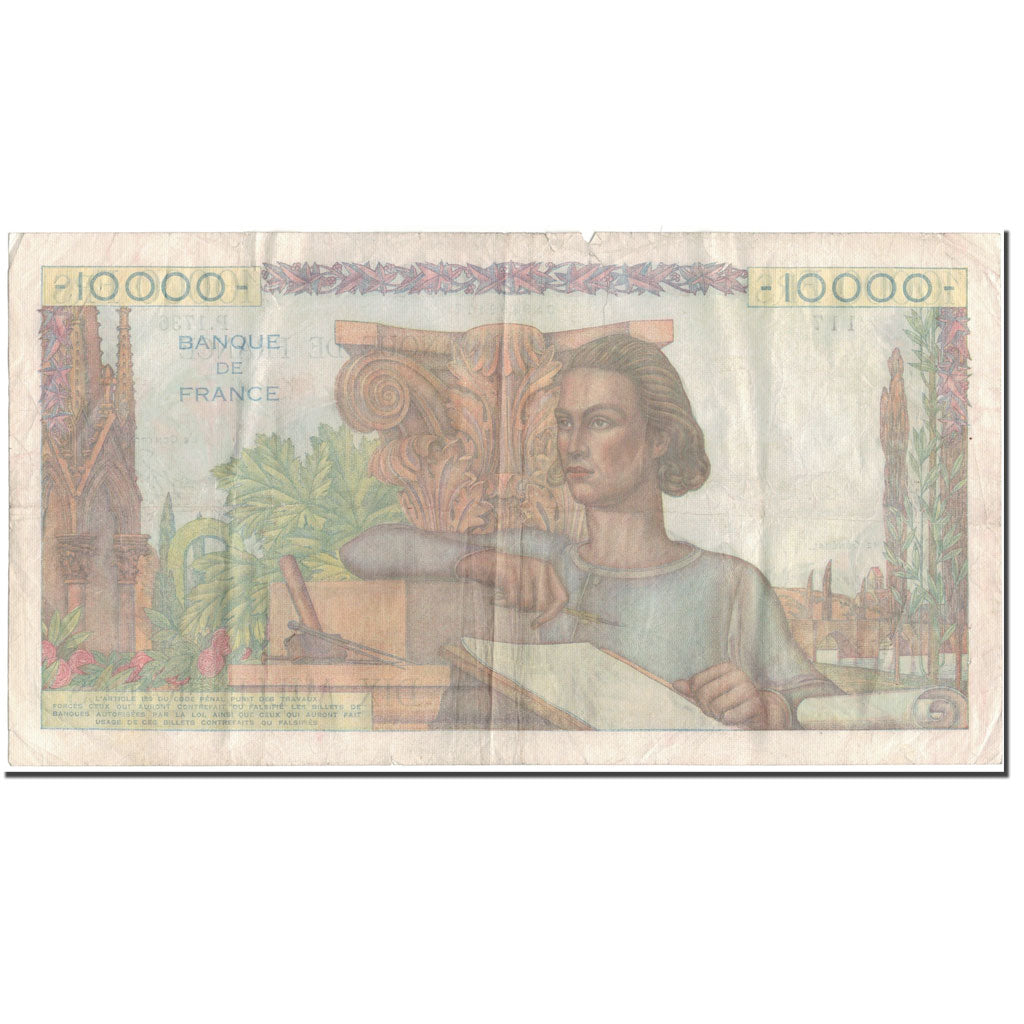 Frankreich, 10,000 Francs, 10 000 F 1945-1956 ''Génie Français'', 1951-08-16