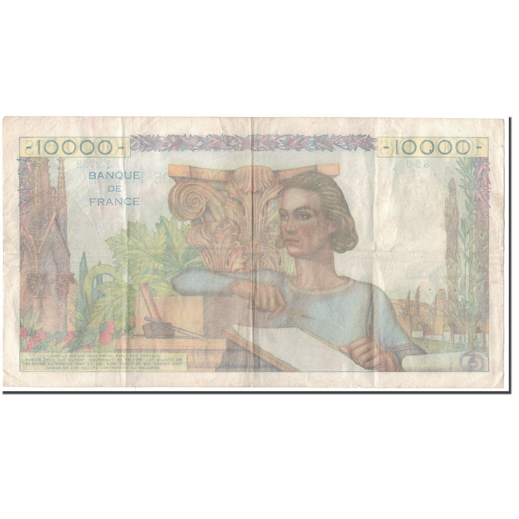 France, 10,000 Francs, 10 000 F 1945-1956 ''Génie Français'', 1952-05-02