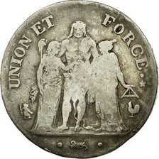 Monnaie, France, Union et Force, 5 Francs, 1798, Paris, TB, Argent, KM:639.1