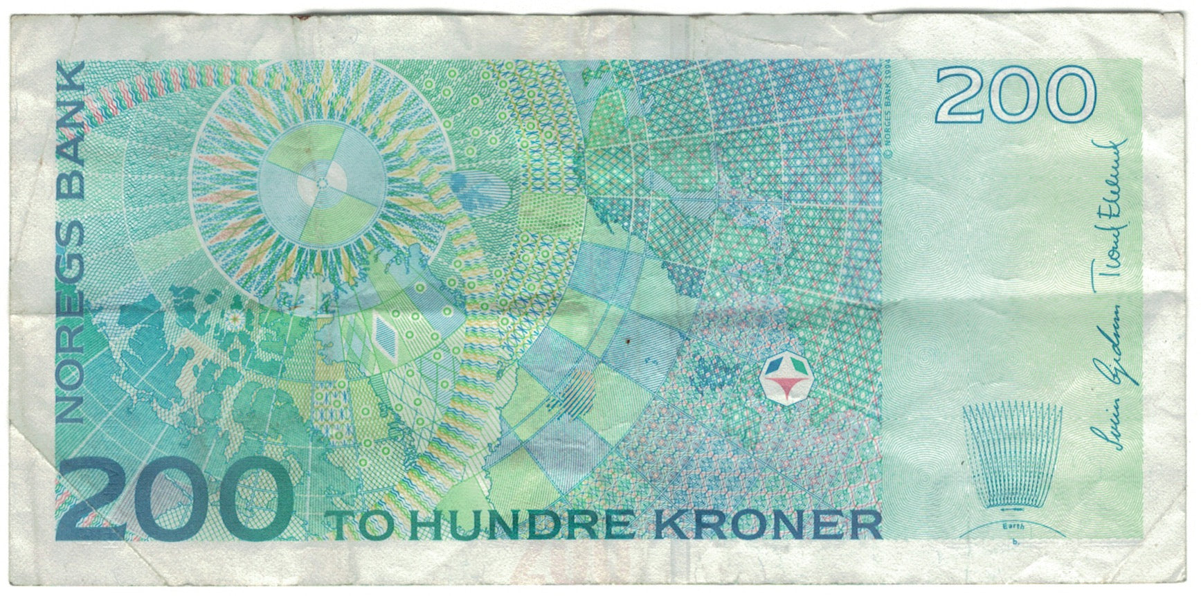 Banknote, Norway, 200 Kroner, 2009, KM:50e, VF(20-25)