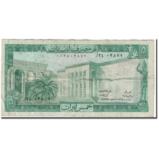 Billet, Lebanon, 5 Livres, 1986, KM:62d, B+