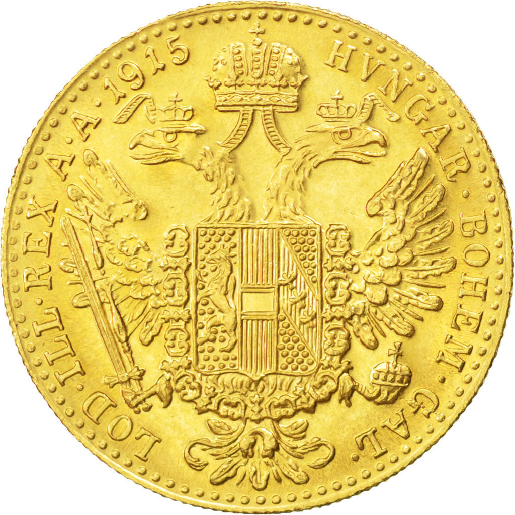Austria, Ducat, 1915, KM #2267, MS(60-62), Gold, 3.50