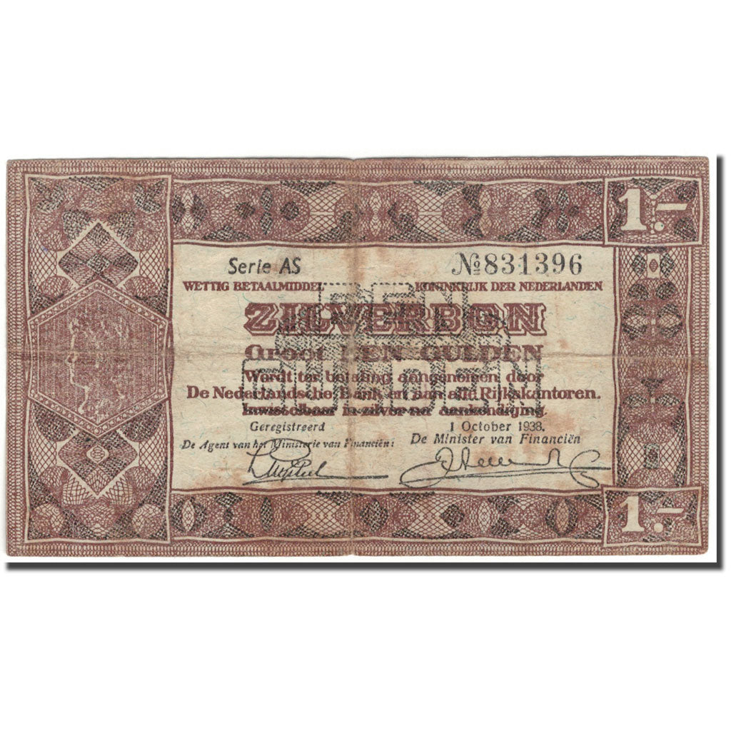 Banknote, Netherlands, 1 Gulden, 1938-10-01, KM:61, VF(30-35)