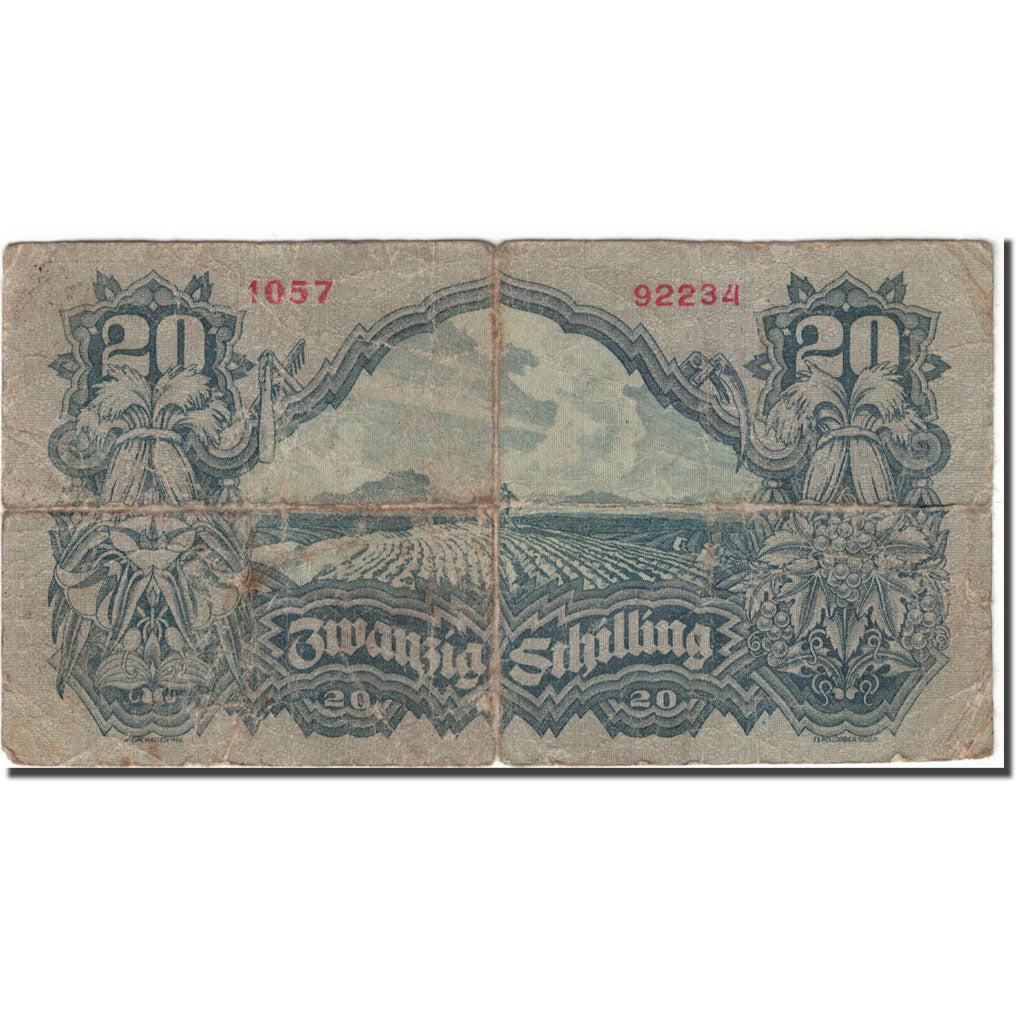 Banknote, Austria, 20 Schilling, 1945-05-29, KM:116, VG(8-10)