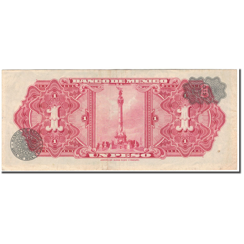 Banknote, Mexico, 1 Peso, 1957-06-19, KM:59a, EF(40-45)