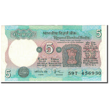 Banknote, India, 5 Rupees, 1975, KM:80j, AU(50-53)