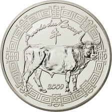 France, 5 Euros, 2009, MS(65-70), Silver, 22.20