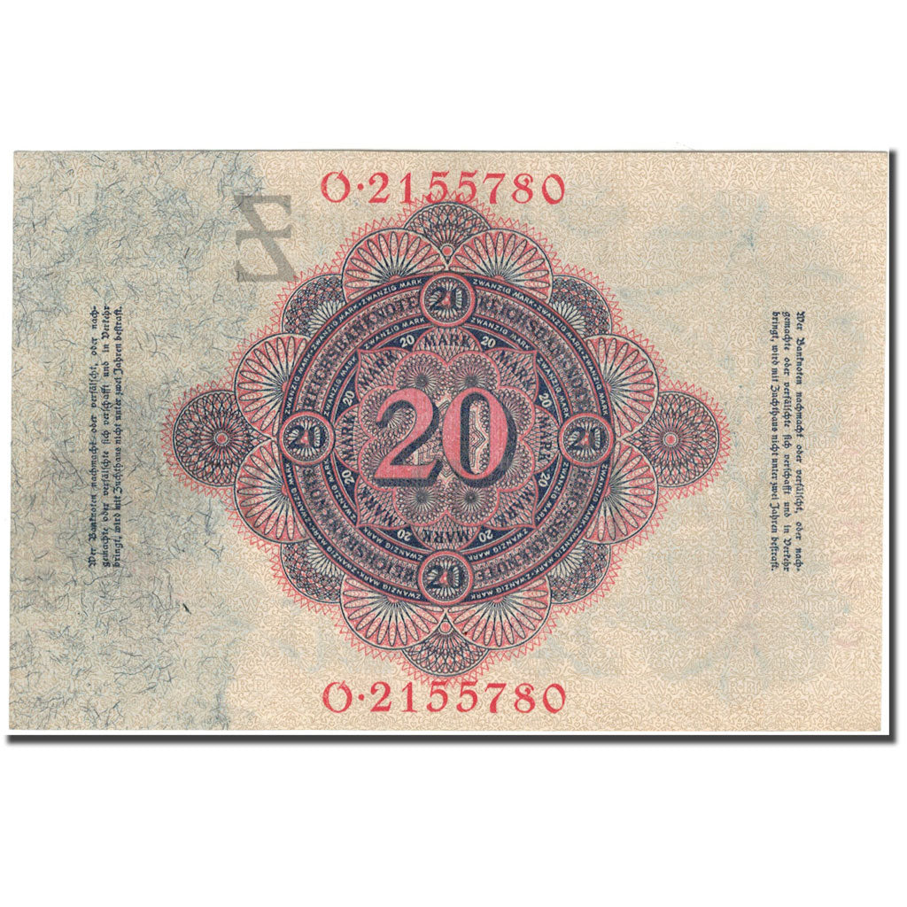 Banknote, Germany, 20 Mark, 1914-02-19, KM:46b, UNC(65-70)