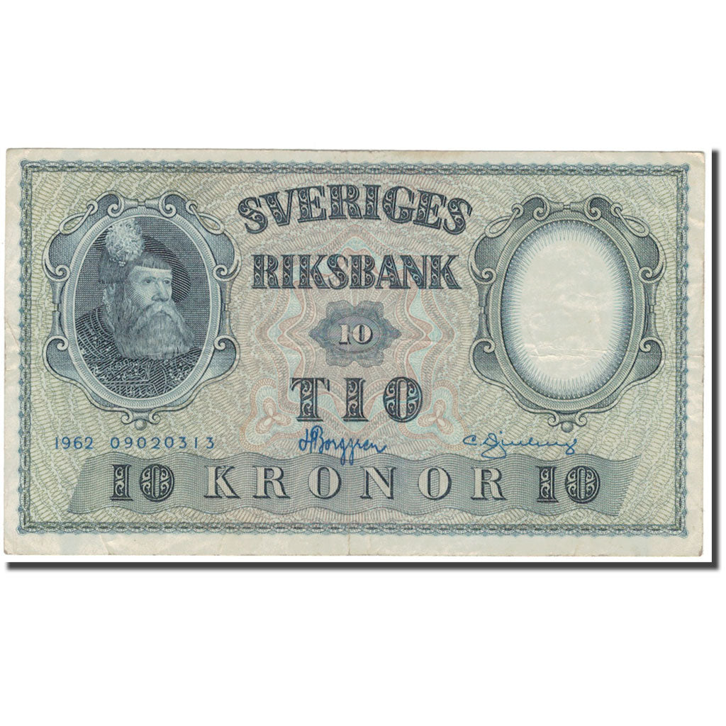 Banknote, Sweden, 10 Kronor, 1962, KM:43i, EF(40-45)