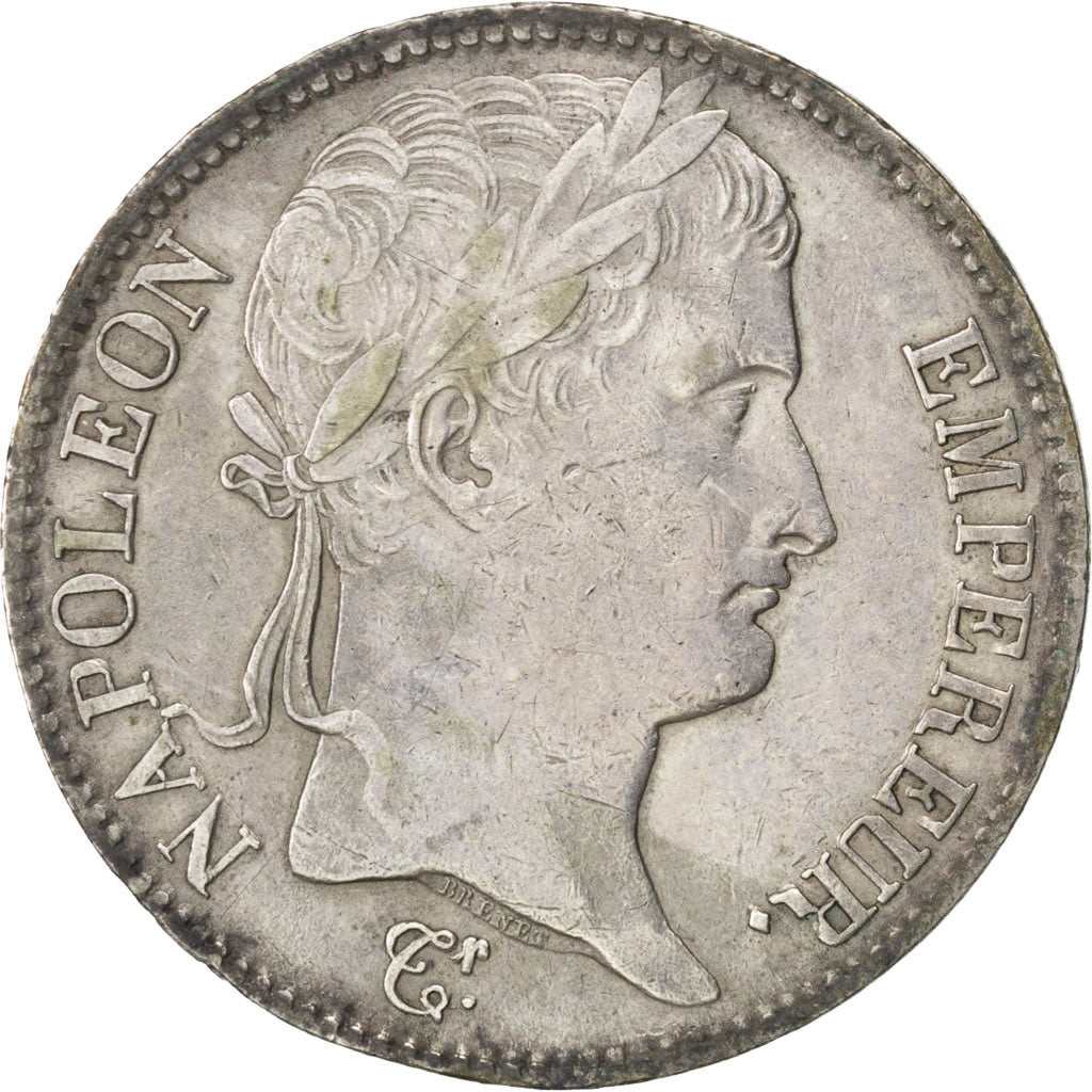 FRANCE, 5 Francs, 1812, Perpignan, KM #694.12, EF(40-45), Silver, Gadoury #584,.