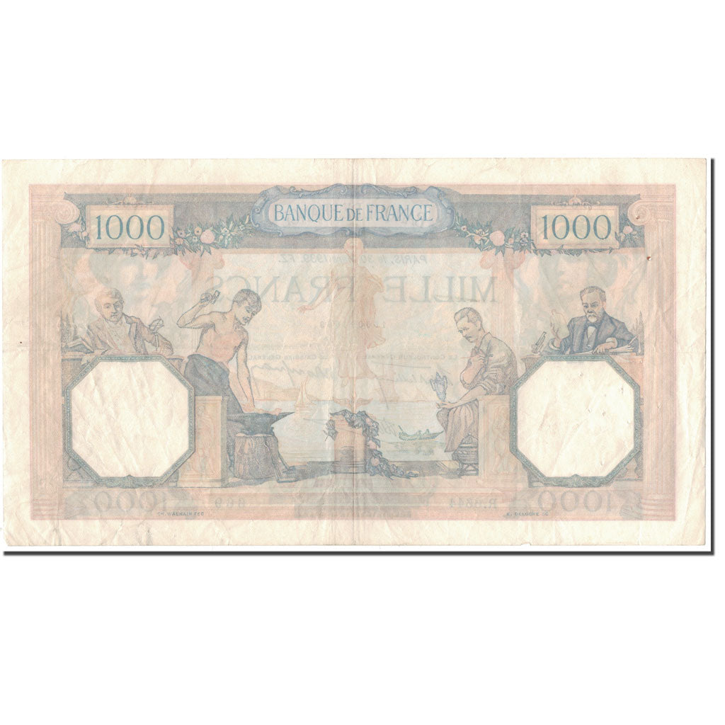 Frankrijk, 1000 Francs, 1 000 F 1927-1940 ''Cérès et Mercure'', 1939-03-30