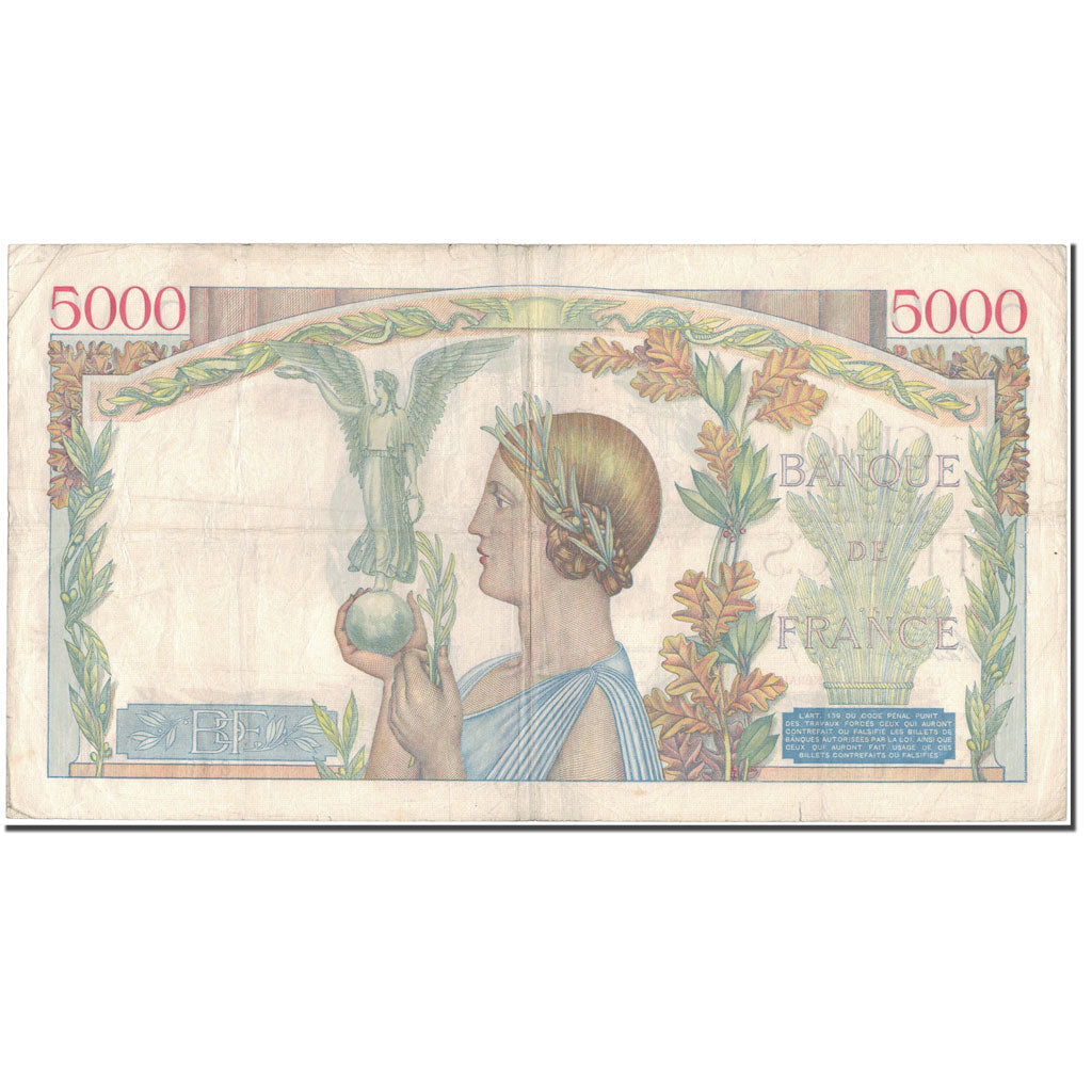 Frankreich, 5000 Francs, 5 000 F 1934-1944 ''Victoire'', 1939-06-08, S