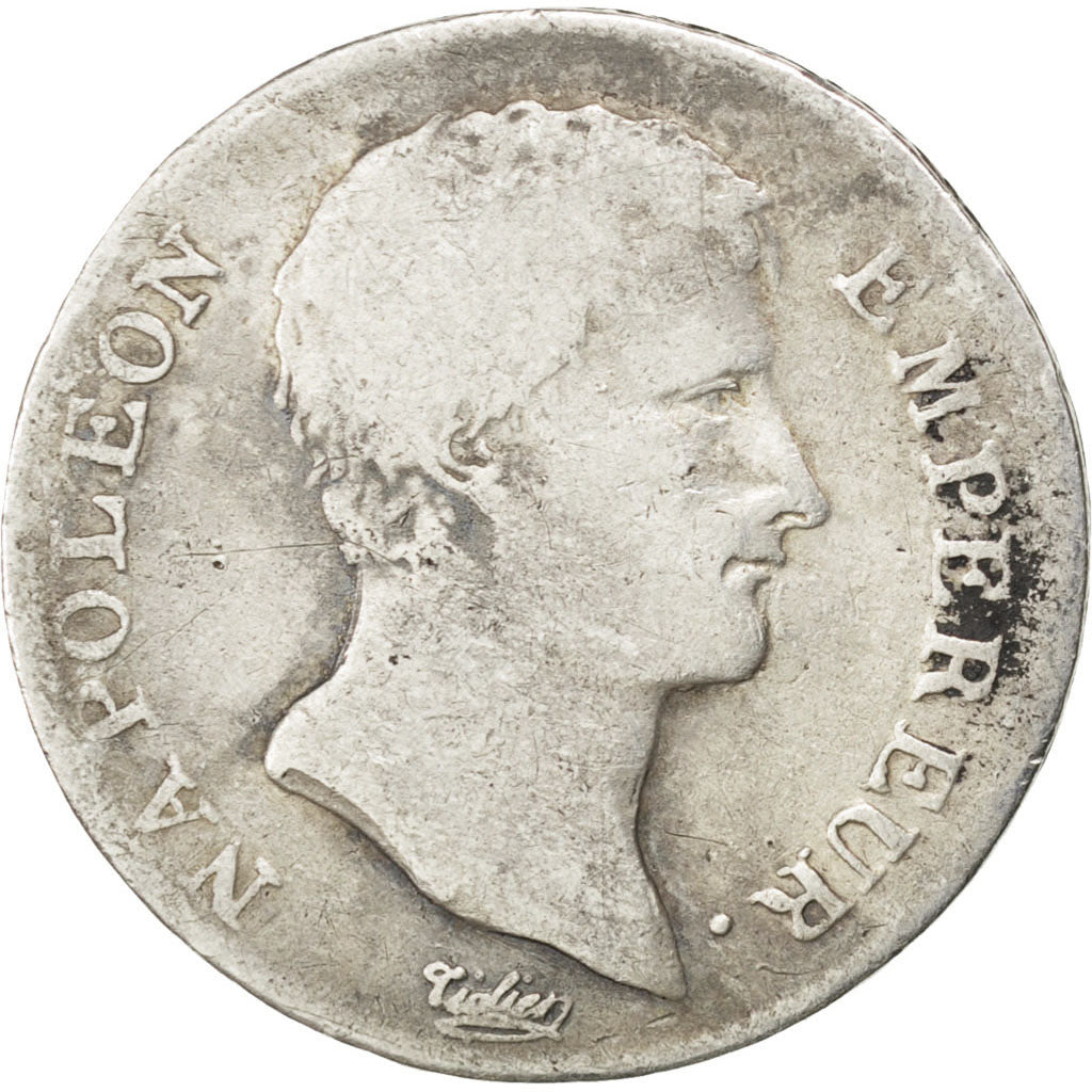 FRANCE, Napoléon I, Franc, 1804, Paris, KM #656.1, F(12-15), Silver, Gadoury #..