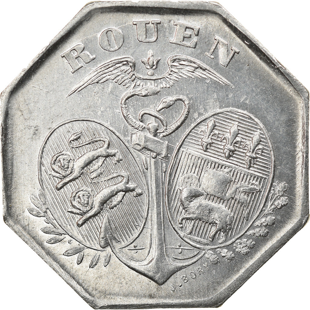Coin, France, Chambre de Commerce, Rouen, 10 Centimes, 1918, MS(60-62)