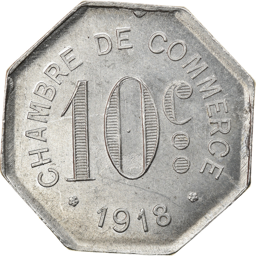 Coin, France, Chambre de Commerce, Rouen, 10 Centimes, 1918, MS(60-62)