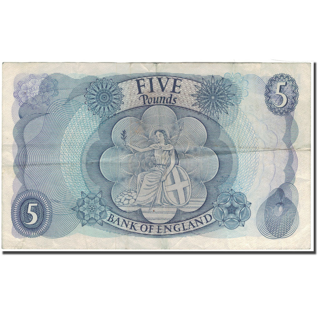 Banknote, Great Britain, 5 Pounds, Undated (1966-70), KM:375b, EF(40-45)