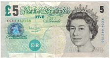 Banknote, Great Britain, 5 Pounds, 2004, KM:391c, EF(40-45)
