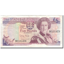 Banknote, Jersey, 5 Pounds, 1993, KM:21a, EF(40-45)