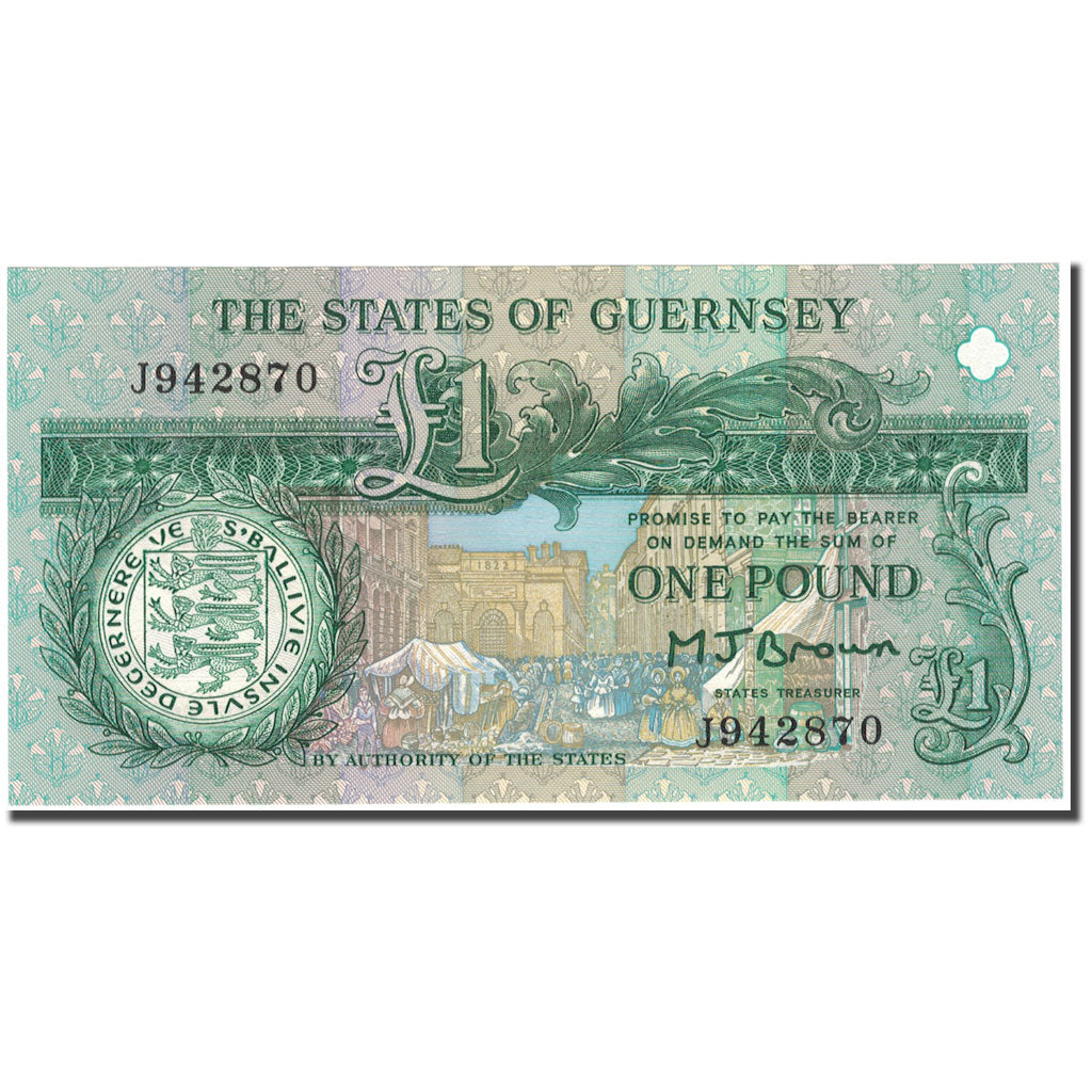 Banknote, Guernsey, 1 Pound, 1991, KM:52a, UNC(65-70)
